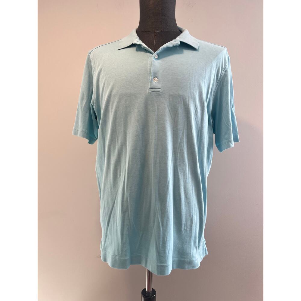 Bobby Jones 100% Peruvian Cotton Baby Blue Polo Shirt Medium SG